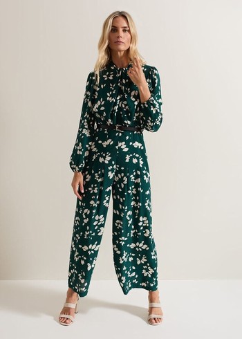 Phase Eight Micaela Twist Neck Jumpsuit Green USA | 6028374-FR